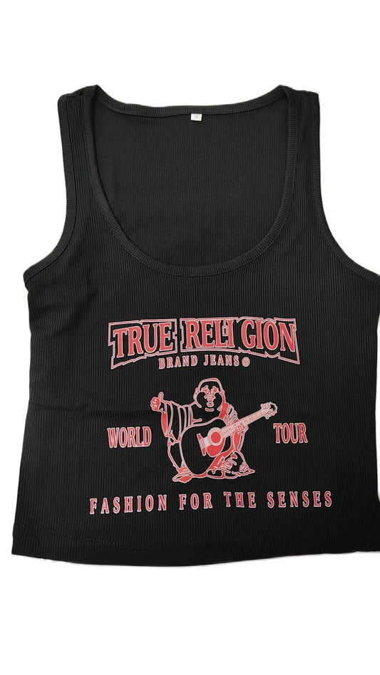 Sexy Graphic Fashion Top Printed Summer Clothes Women Y2K Cropped Tank Tops Tees